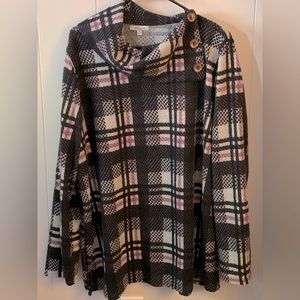 White Birch Plaid Pullover , size 2x